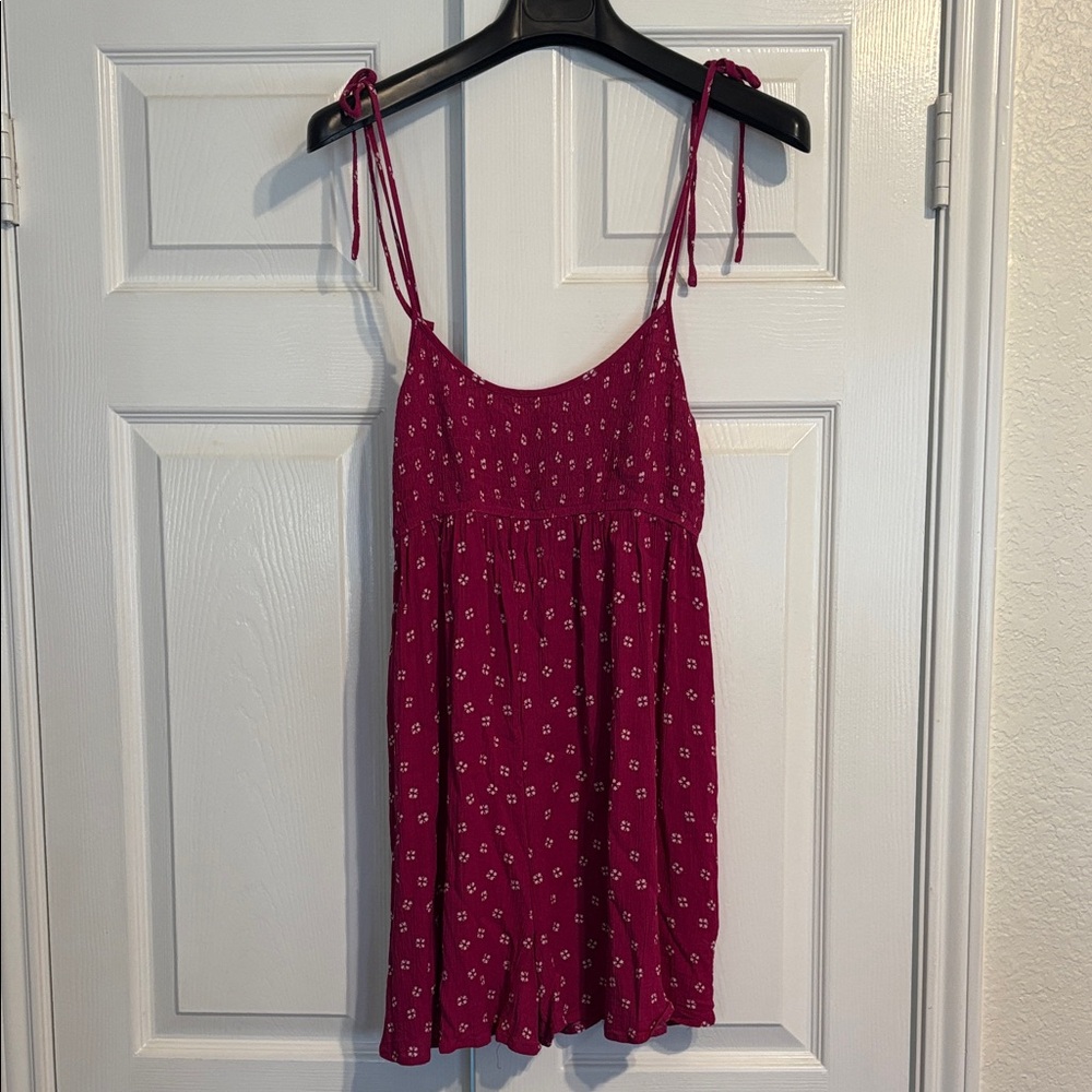 Urban Outfitters Magenta Patterned Romper